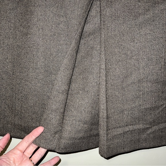 Women’s J Crew a line wool pleat pocket skirt size 12 side zip fully lined - Picture 2 of 7